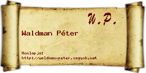 Waldman Péter névjegykártya