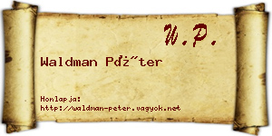 Waldman Péter névjegykártya